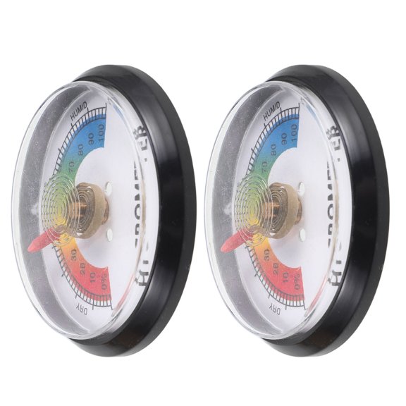FUTUREORYY Compact Round Hygrometer for Reptile Tank Accurate Humidity Control 2Pcs