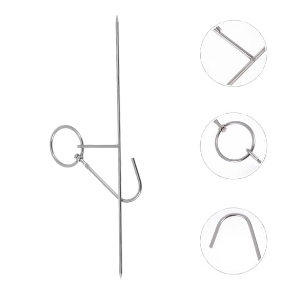FUTUREORYY 2Pcs Convenient Poultry Hooks Metal Hooks for Drying Smoking BBQ Tools