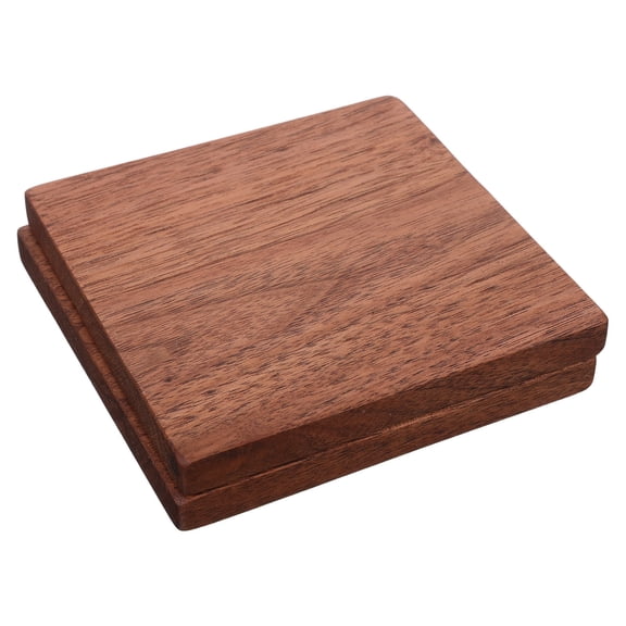 FUTUREORYY 2-Pack Dark Brown Walnut Wood Blocks for Crafts, Unfinished Carving Wood Blocks for Projects