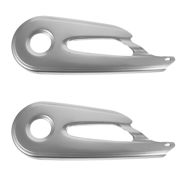 FUTUREORYY 2Pcs Easy Install Plated Silver Bike Chain Cover with Semi Enclosed Design for Maintenance