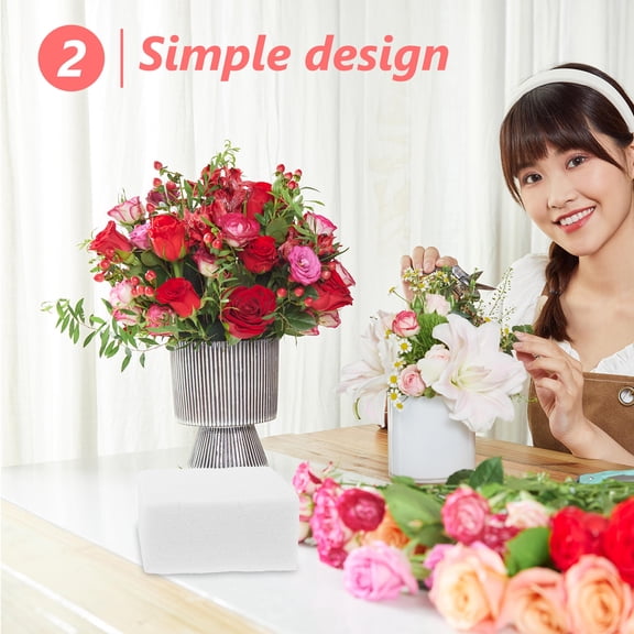 FUTUREORYY 2Pcs Flower Arranging Clay EPE Foam Simple Design Supporting Flowers for Wedding