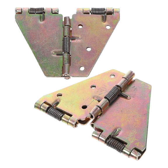 FUTUREORYY 2Pcs Golden Folding Shelf Brackets with Spring Lock Durable Iron for Kitchen and Office Furniture