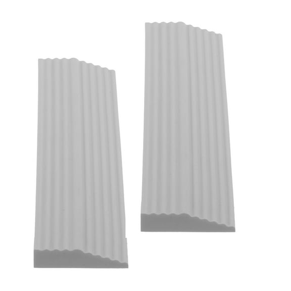 FUTUREORYY 2Pcs Grey Plastic Threshold Ramp for Home Entry with Compact Lightweight Design