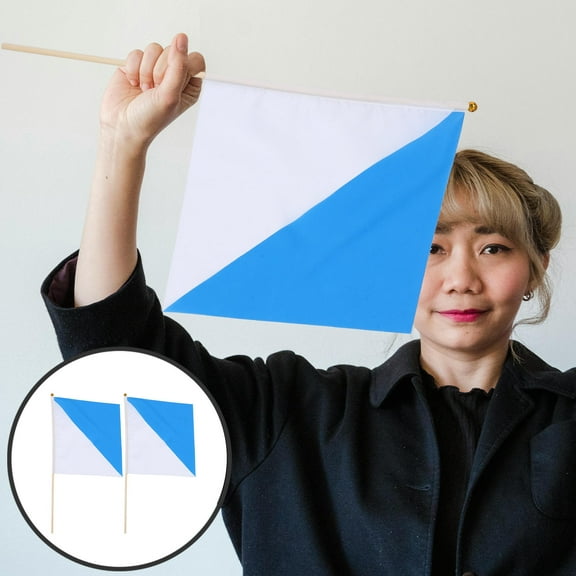 FUTUREORYY 2Pcs Handheld Signal Flag for Outdoor Party Decorations 19.7X13.8In