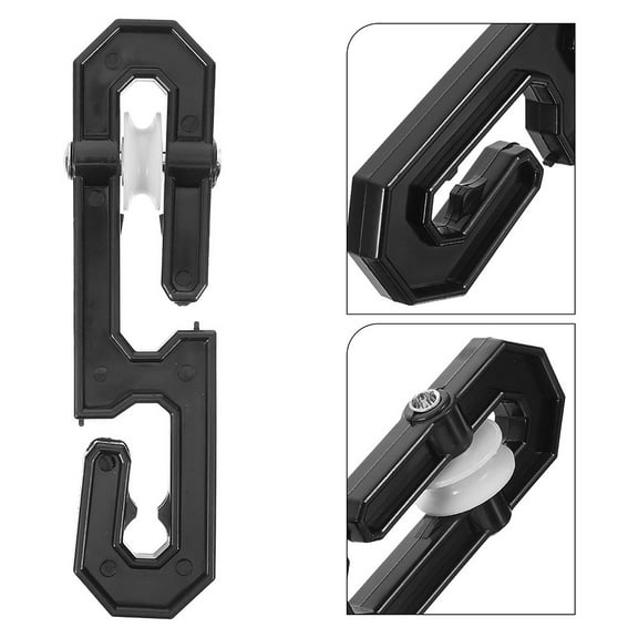 FUTUREORYY 2Pcs Heavy Duty Clothesline Line Separator Kit Black Multipurpose Plastic Metal Material