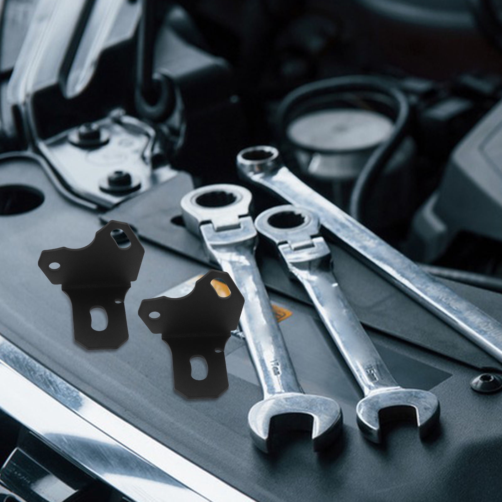 FUTUREORYY 2Pcs Light Flag Mount Brackets Light Mounts Iron for UTV Maverick X3 3.34X2.75X2.75in
