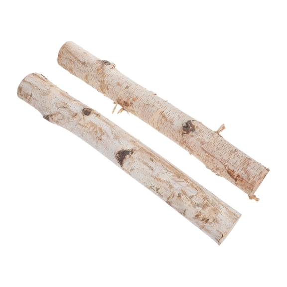 FUTUREORYY 2Pcs Natural Birch Firewood Logs for Indoor Fireplace Decorative Wood Logs for Decor