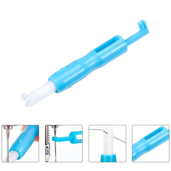 FUTUREORYY 2Pcs Needle Threading Tools for Sewing Machine Automatic Threading Device Sky-Blue Plastic 7.5X0.4In