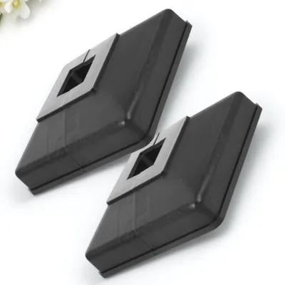 FUTUREORYY 2Pcs Outdoor Black Plastic Post Covers for Porch Railing Decorative Foot Caps