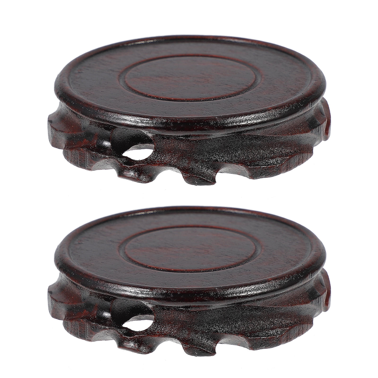 Dragon Pot Risers FUTUREORYY Set of 2 Indoor Planter Risers Black Wood Stands for Living ...