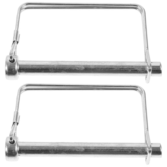 FUTUREORYY 2Pcs Plated Silver Locking Hitch Pin Zinc Alloy Trailer Pin Secure Fastening for Trailer Applications