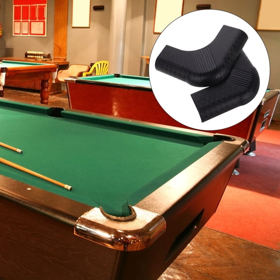 FUTUREORYY 2Pcs Pool Accessories Billiards Corner Bumpers Black Nylon Protection 13.00X13.00X2.00CM