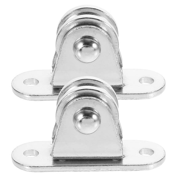 FUTUREORYY 2Pcs Single Pulley Block Plated Silver with Durable Iron Material for Winch and Lifting Use