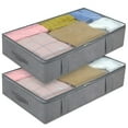 thumbnail image 1 of FUTUREORYY 2Pcs Storage Bins for Under Bed Non-Woven Cloth Rectangular Shape with Window Design for Family Use, 1 of 7