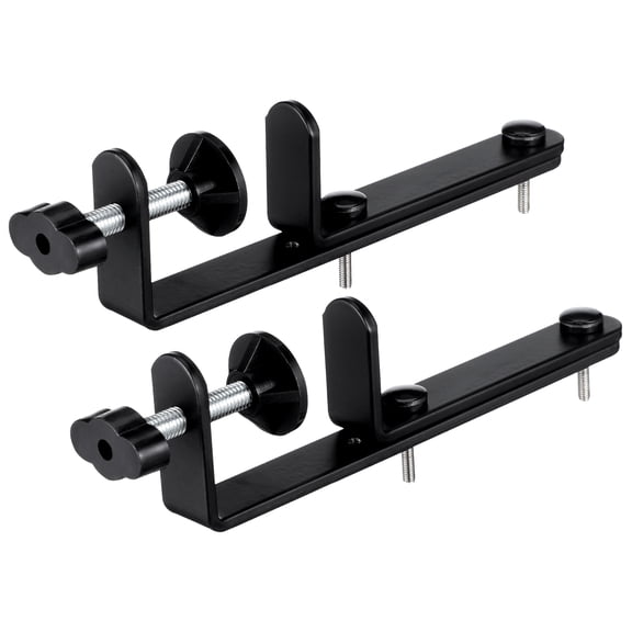 FUTUREORYY 2Pcs Sturdy Iron Pegboard Desk Brackets Black Tabletop Support for Home Panels