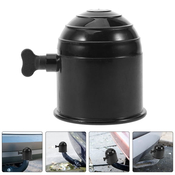 FUTUREORYY 2-Pack Tow Trailer Hitch Protector Covers, Black Plastic, Weather Resistant, Universal Fit for Trucks and Trailers