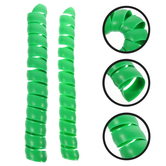 FUTUREORYY Tree Guards Trunk Protector Green Plastic 2Pcs 1.9x15.7in