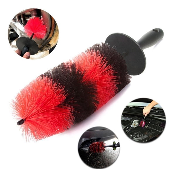 FUTUREORYY 2Pcs Wheel Brush for Cleaning Inside of Wheel and Hub Car Interior Dust Brush
