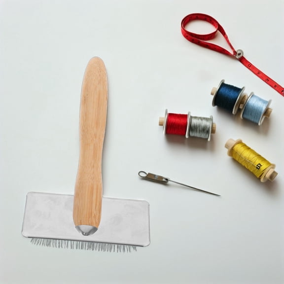 FUTUREORYY 2Pcs Wooden Handle Felting Brush for Wool Craft Projects and Needle Felting Tools