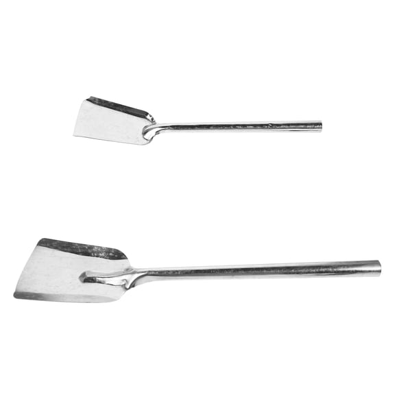 FUTUREORYY Set of 2 Heavy-Duty Cast Iron Fireplace Shovels Plated for Easy and Efficient Ash Removal