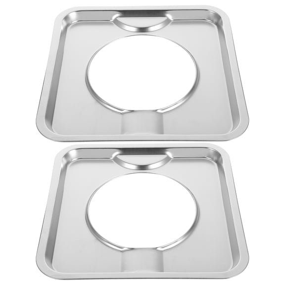 FUTUREORYY 2pcs Replacement Drip Tray for Gas Stove Heavy Duty Square Design for Home Use