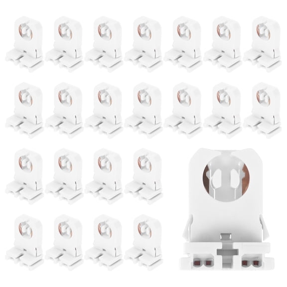 FUTUREORYY 30-Piece Fluorescent Light Tube Sockets, PC Lamp Holder Connectors, Easy Install, Assorted Colors, for Shopping Mall