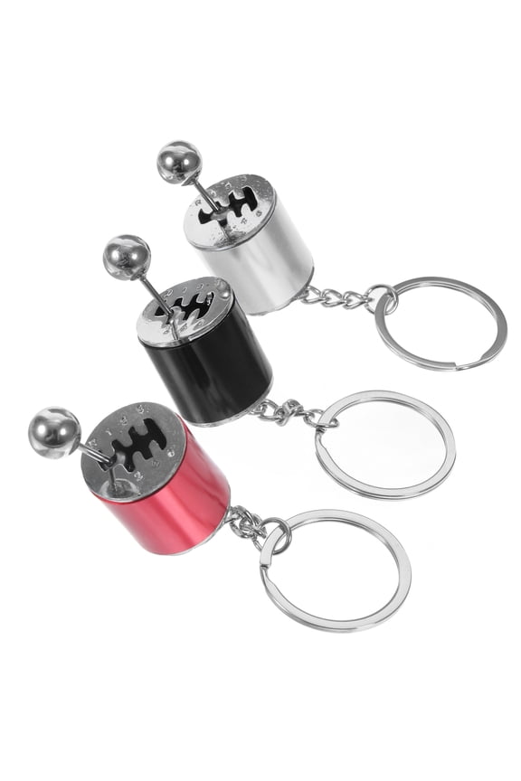 3-Pack Zinc Alloy Gear Shifter Keychain Accessories for Car Keys and Wallets and Stylish