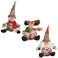 thumbnail image 1 of FUTUREORYY 3Pcs Christmas Dolls Traditional Assorted Color Hanging Snowman Ornaments For Festive Decoration 15x11x25in, 1 of 8