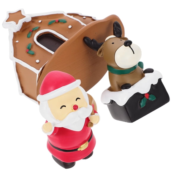 FUTUREORYY 3Pcs Miniature Figurines Assorted Color Resin Home Decor Christmas present 6.0x5.0x3.0in