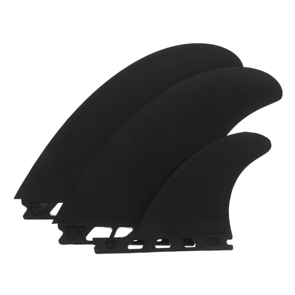 FUTUREORYY 3Pcs Reinforced Black Paddleboard Surf Fins Replacement Center Fin for Improved Wave Riding