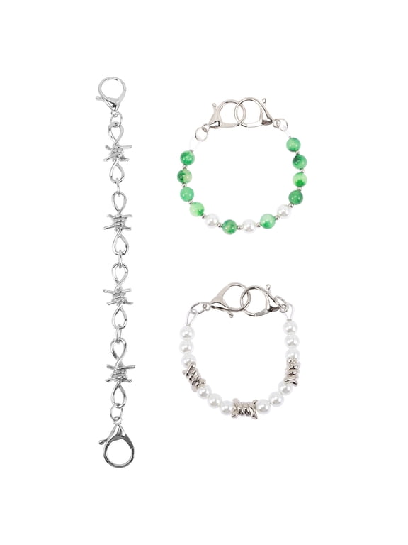 3Pcs Shoe Chains Punk Style Metal Shoe Jewelry for Sneaker and Boot Decoration