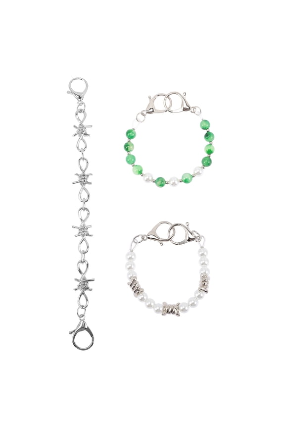 3Pcs Shoe Chains Punk Style Metal Shoe Jewelry for Sneaker and Boot Decoration