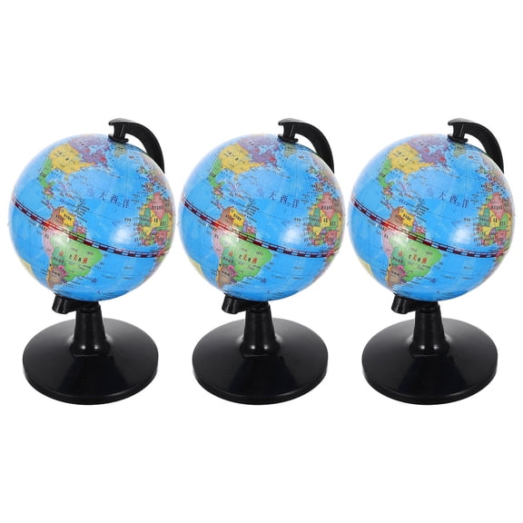 FUTUREORYY Simplified Chinese Teaching Globe, Multi-Color ABS PVC, 3D Rotating, for Office 3Pcs