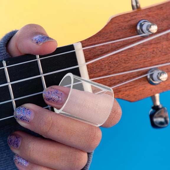 FUTUREORYY 3pcs Glass Slide For Guitar Transparent Finger Ring Design For Guitar Accessories And Clear Tone Playing