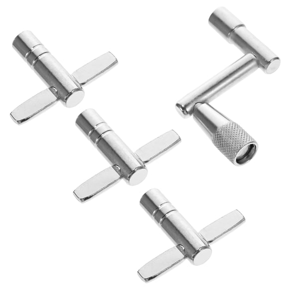 FUTUREORYY 4 Pcs Z Shape Drum Kit Wrench for Performance Enhancement Metal Silver