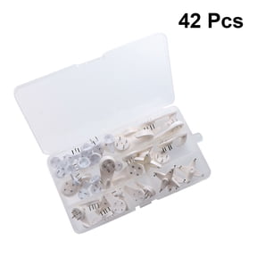 FUTUREORYY 42-Piece White Plastic Seamless Wall Nails for Hanging Photo Frames, Paintings, and Small Wall Decor Items