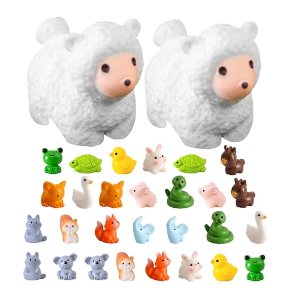 FUTUREORYY Resin Tiny Frogs and Animals Versatile Home Decor Accents 45Pcs