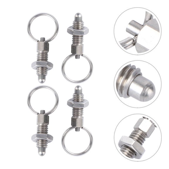 FUTUREORYY 4Pcs 3.75X1.6In Round Head Spring Loaded Bolt Plunger Latch for Automotive