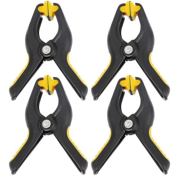 FUTUREORYY 4Pcs Black ABS Silicone Fixing Clips for Mobile Phone LCD Screen Repair Tool 3.14X2.36X0.71in