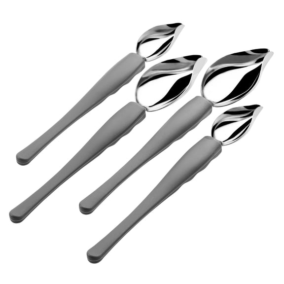 FUTUREORYY 4Pcs Food Grade Stainless Steel Decorating Spoons for Appetizers Sauces and Dessert Presentation