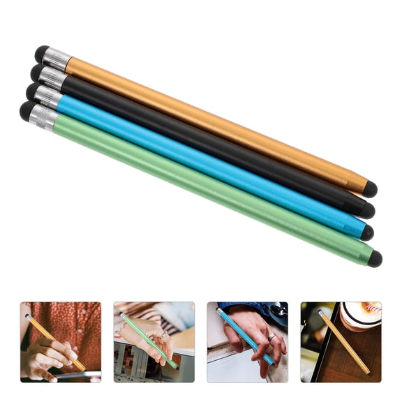 FUTUREORYY 4Pcs Portable Aluminum Stylus Pen Universal Capacitive Screen Writing Pen