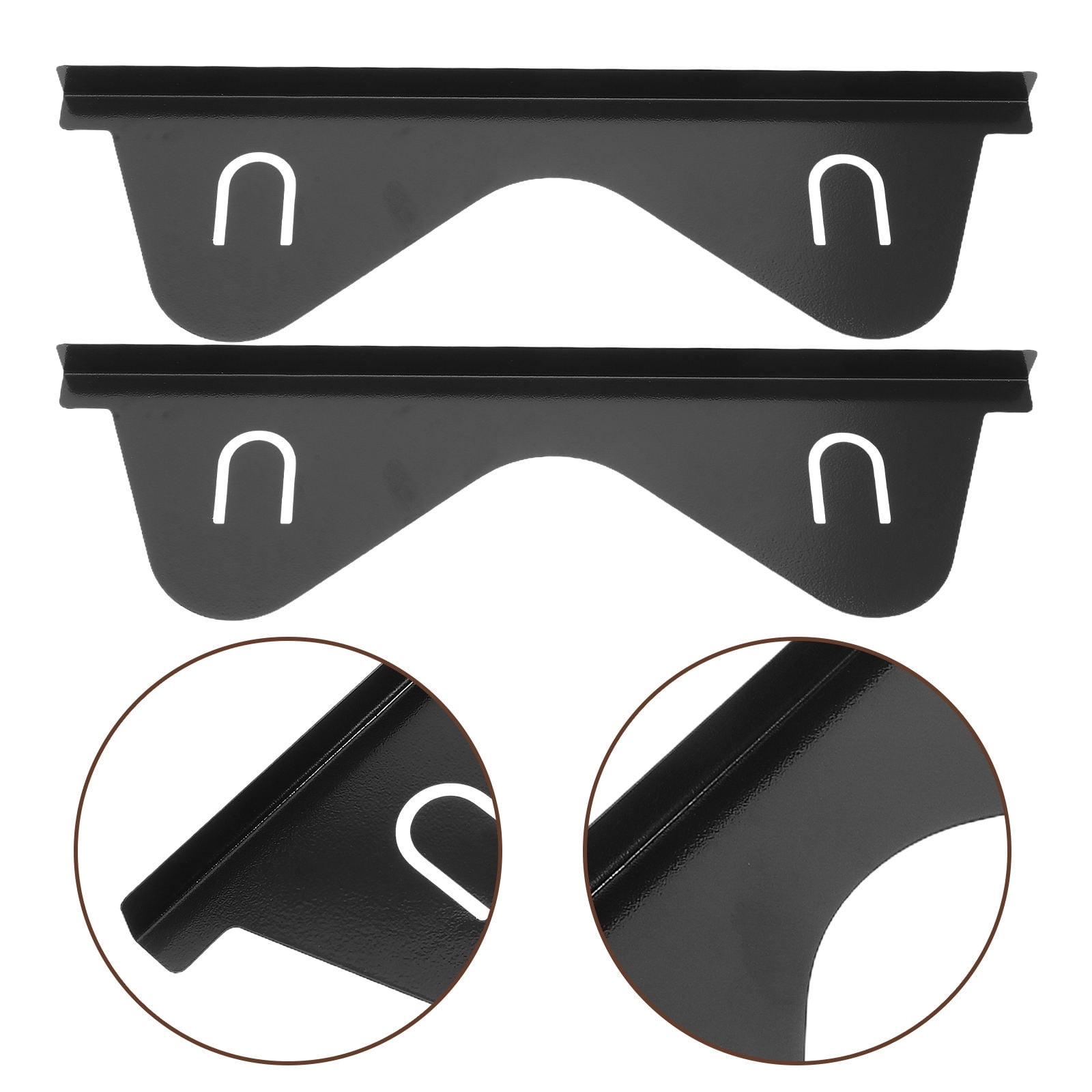 FUTUREORYY 4Pcs Stainless Steel Trim Stove Strips Black for Kitchen Appliances Easy Installation