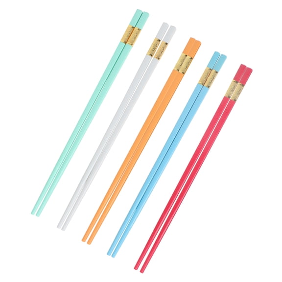 FUTUREORYY 5 Pairs Chopsticks Set with Heat Insulation and Anti-Scald Glass Fiber for Home Dining