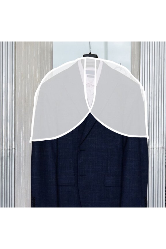 5Pcs Clear Hanging Clothes Covers with Moisture Protection for Suits Jackets Coats Closet