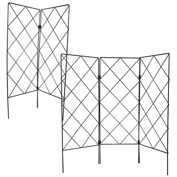 FUTUREORYY 5Pcs Foldable Design Climbing Support Black Trellis for Plants