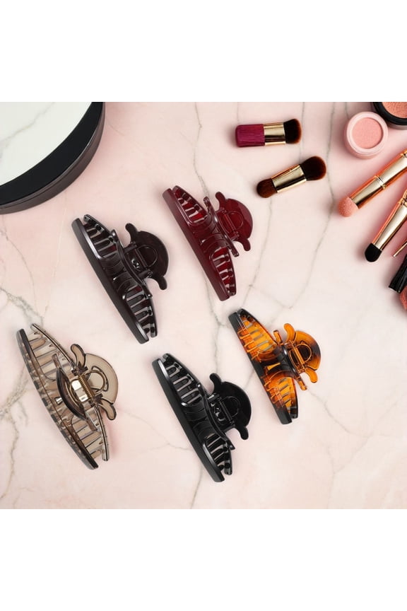 5Pcs Large Claw Hair Clips Assorted Colors Non Slip Plastic Jaw Clips for Thick Hair Updo Styling