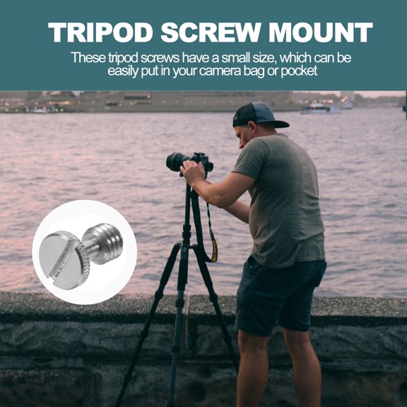 FUTUREORYY 5-Pack Quick Release Thumb Screws for Camera Tripod Mounts 3/8 Inch Iron Material