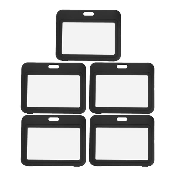 FUTUREORYY Transparent Badge Sleeve Dual-Sided Easy Access Id Card 5Pcs