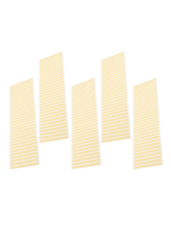 Light Yellow Double-Sided Adhesive Tape 2x5mm for Watch Dial Repair 5 Sheets
