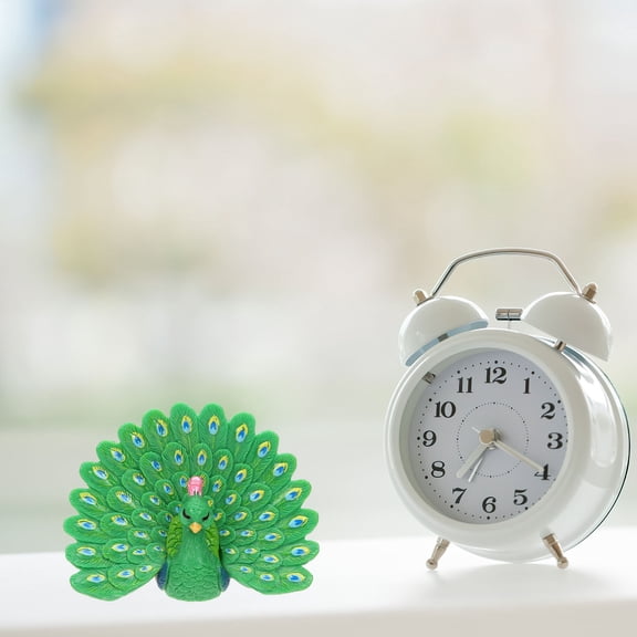 FUTUREORYY 5pcs Beautiful Peacock Statue Decor Resin Mini Desk Accessories Ornaments